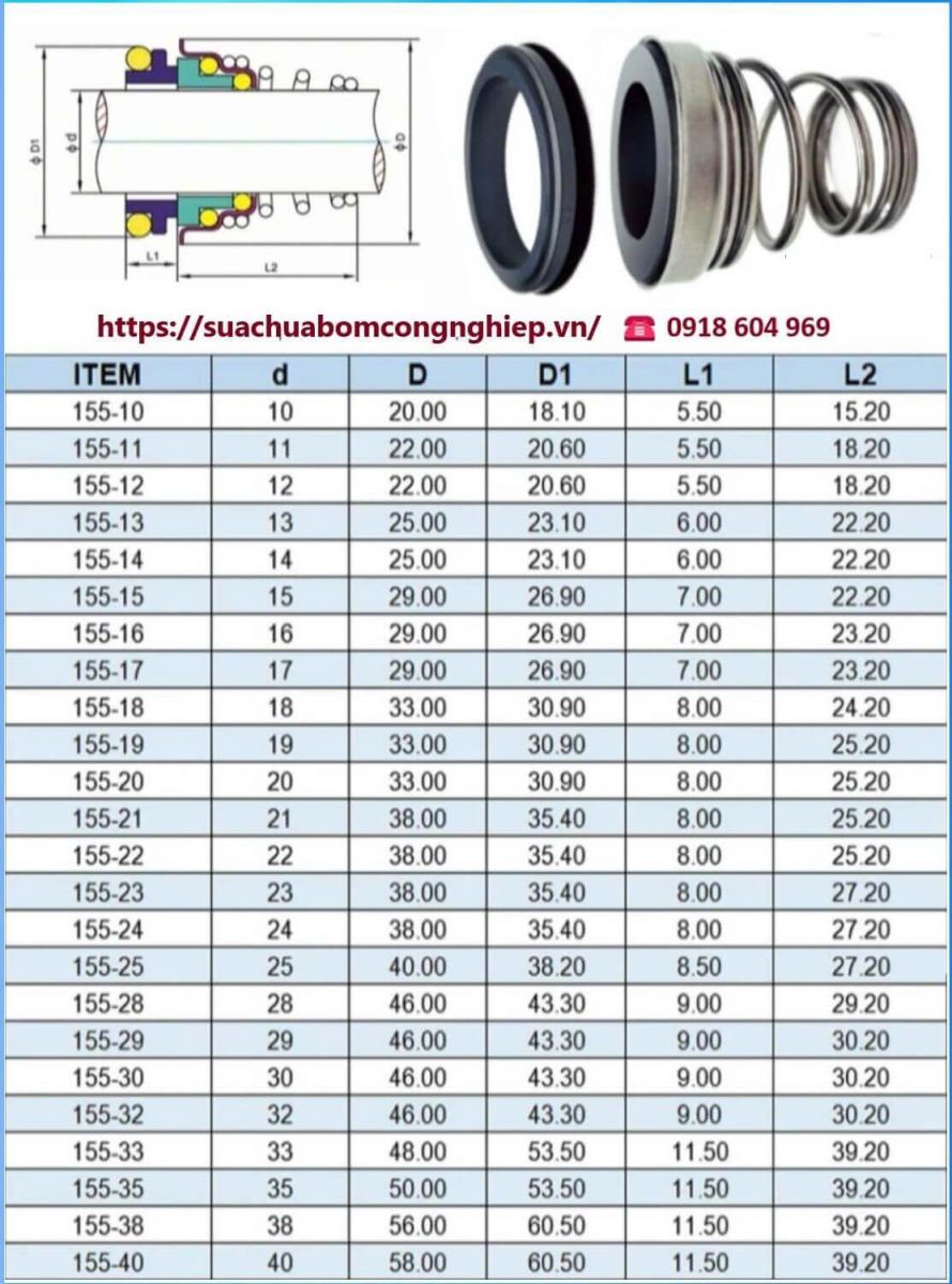 Phớt máy bơm 155-14(1).